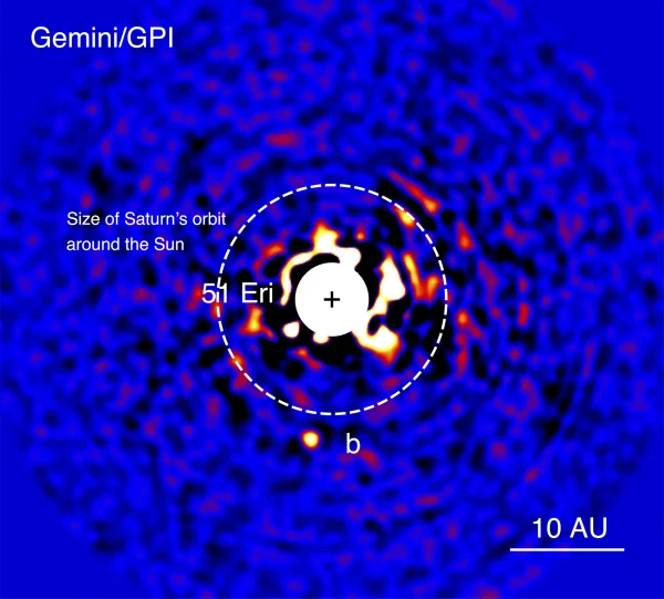 地球から約96光年離れた、確認済みの系外惑星51エリダニb