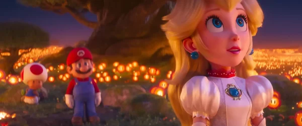 マリオに自身の過去を語るピーチ姫