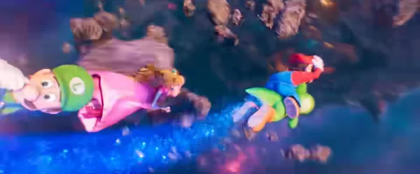 重力に逆らって天地が入り乱れる銀河を冒険するマリオたち