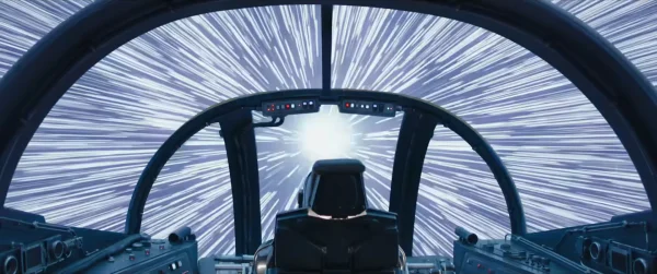 新しい船（レイザー・クレスト）で宇宙を駆けるマンダロリアンとグローグー